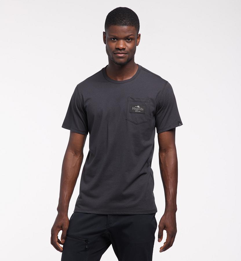 Haglöfs Mens Mirth T-Shirt Black New Zealand 75642USAJ